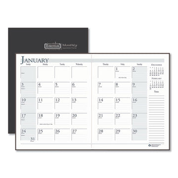 House of Doolittle™ Recycled Ruled 14-month Planner With Stitched Leatherette Cover, 11 X 8.5, Black Cover, 14-month (dec To Jan): 2021 To 2023 freeshipping - TVN Wholesale
